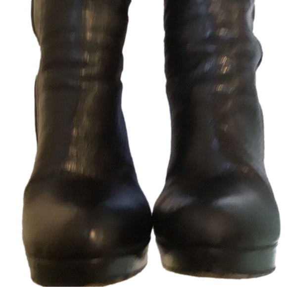 Prada black over the knee platform stiletto boot, size 37 - Picture 2 of 6